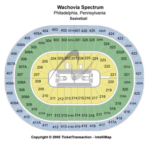 Wachovia Center Interactive Seating Chart