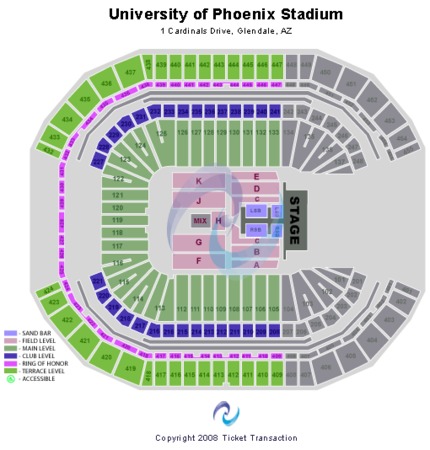 university of phoenix stadium directions. directions to 