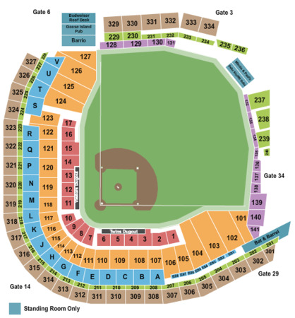 target field pictures. Target Field Seating Chart