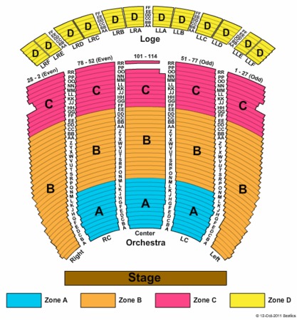 Seating Chart For The Fox Theater St