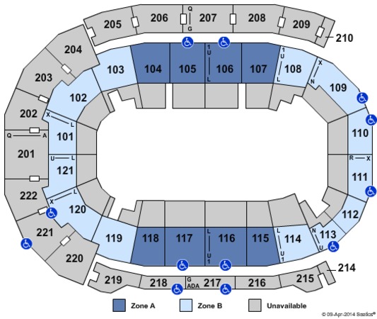 Ford center evansville indiana seating chart #8