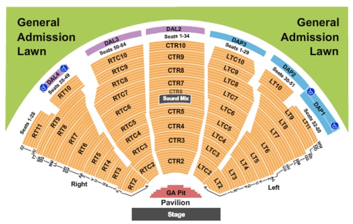 Dte Lawn Seating Chart