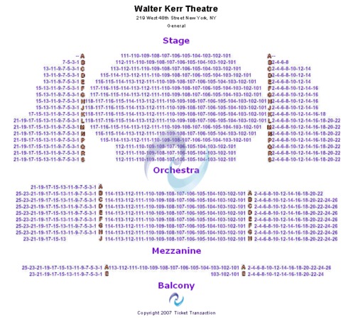 Walter Kerr Theatre Seating Chart Interactive